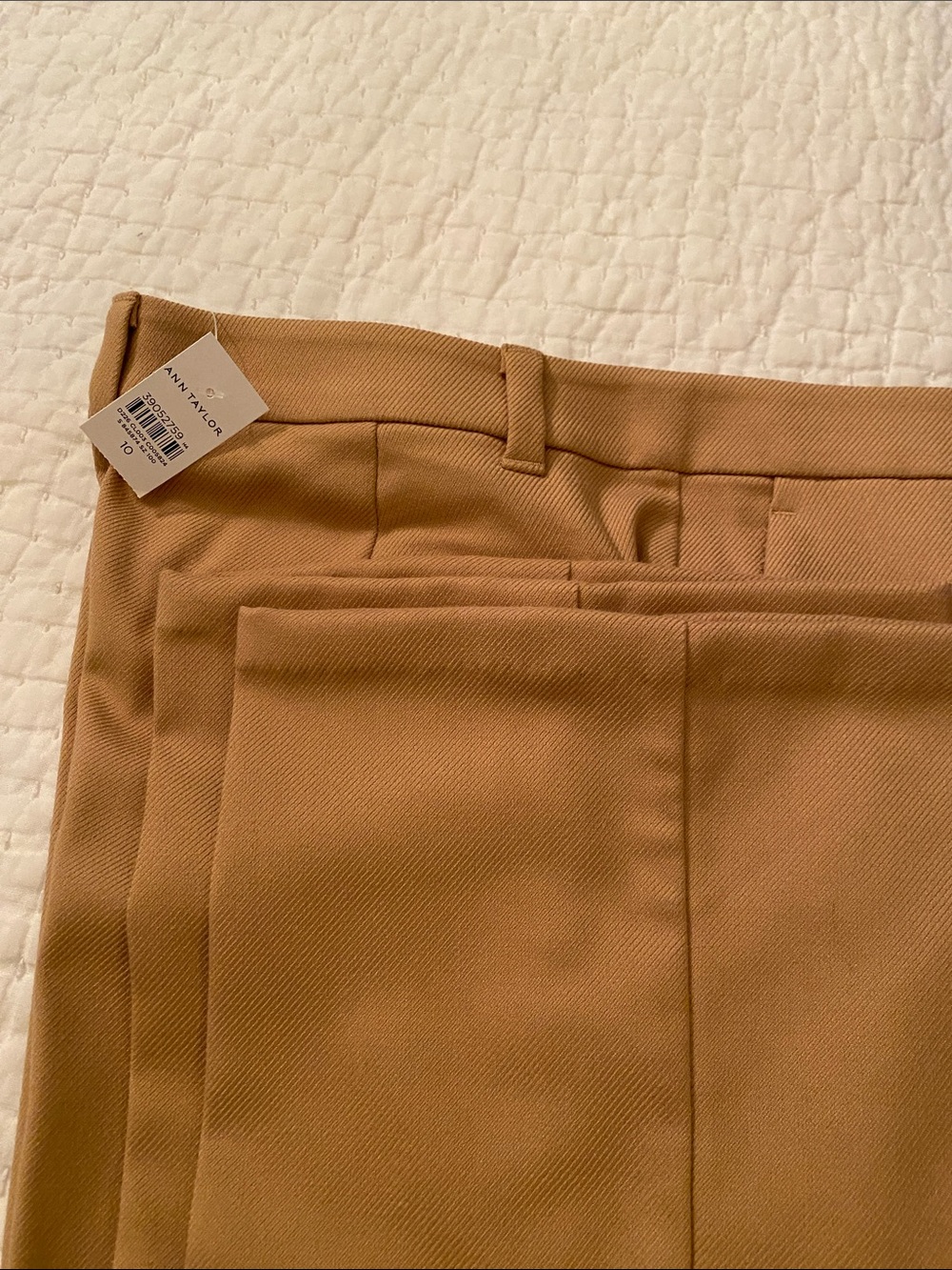 Ann Taylor Camel/Tan Straight Leg Dress Pants
